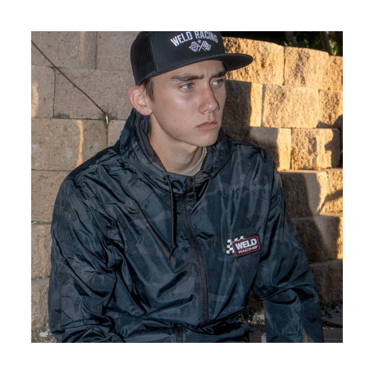 Camo Windbreaker | Black