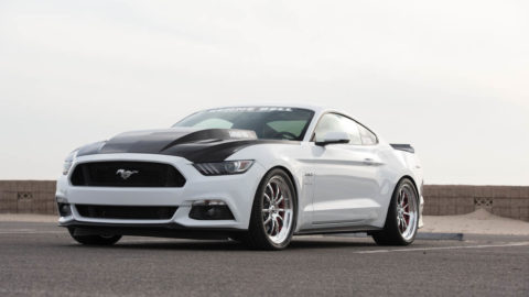 White 6th Gen Ford Mustang - Weld Speed10 Forged Wheels