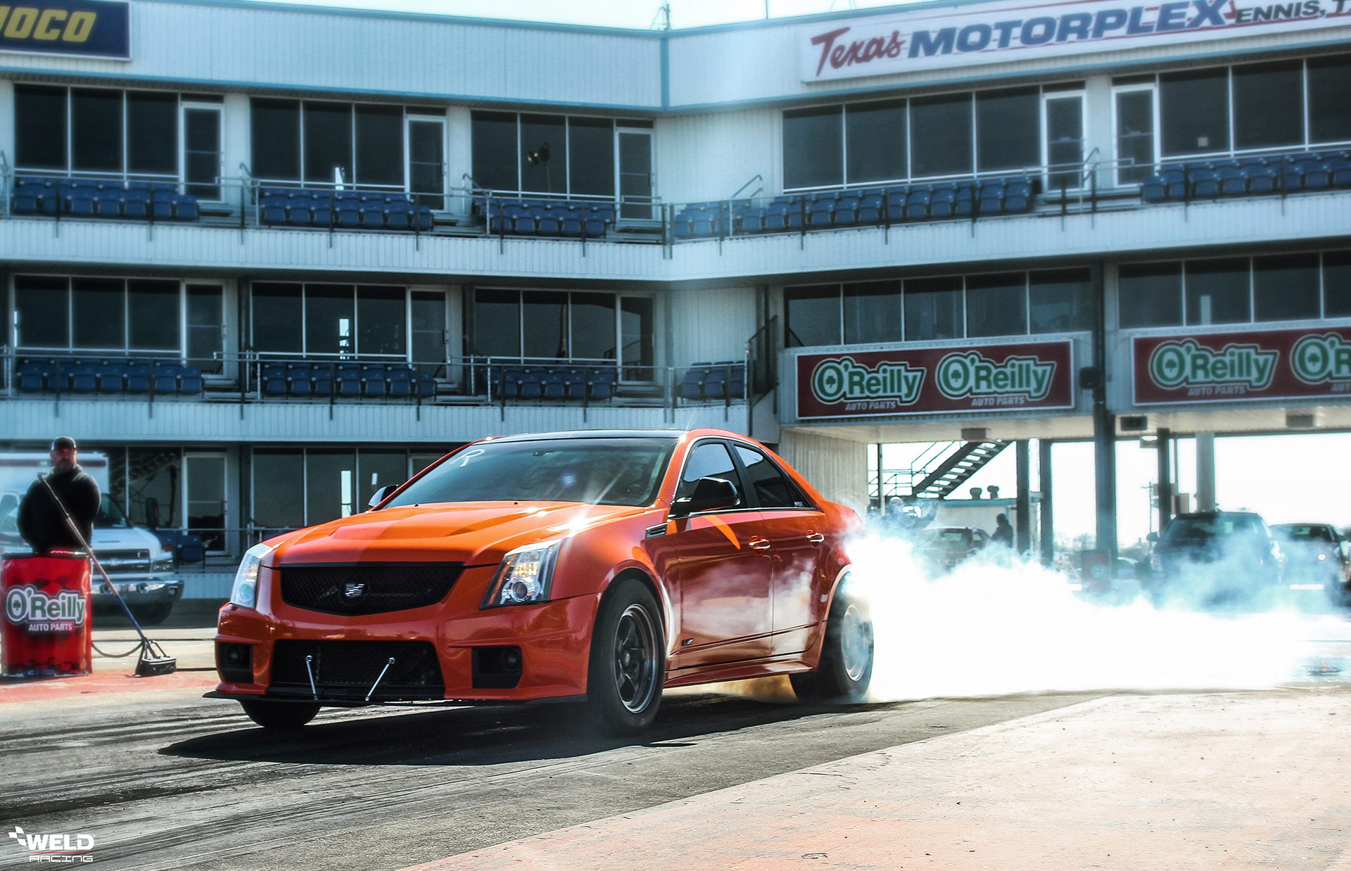 Fire Orange Cadillac Cts V With S Wheels Weld Wheels