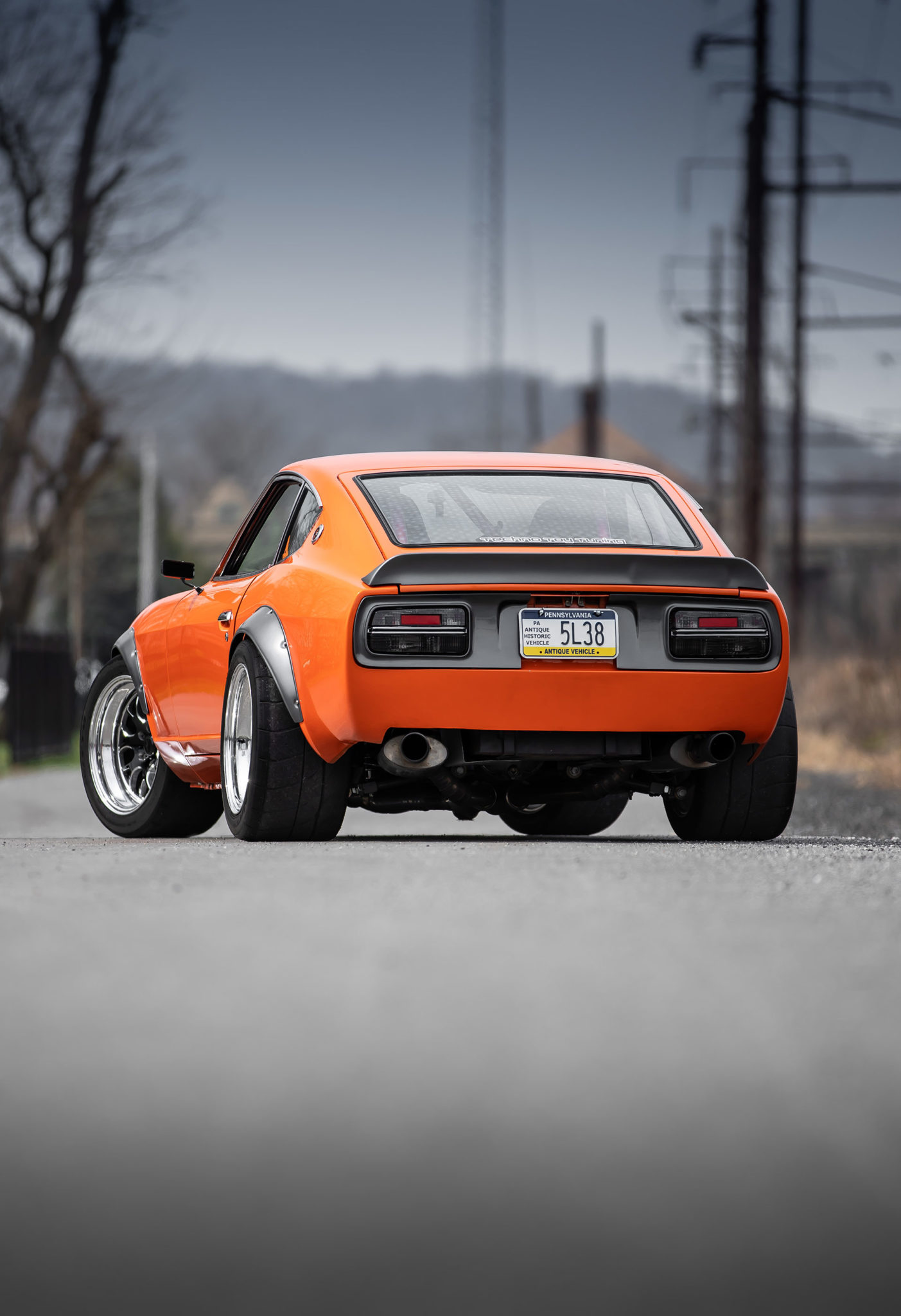 Fire Orange Datsun Z Weld S Three Piece Forged Wheels