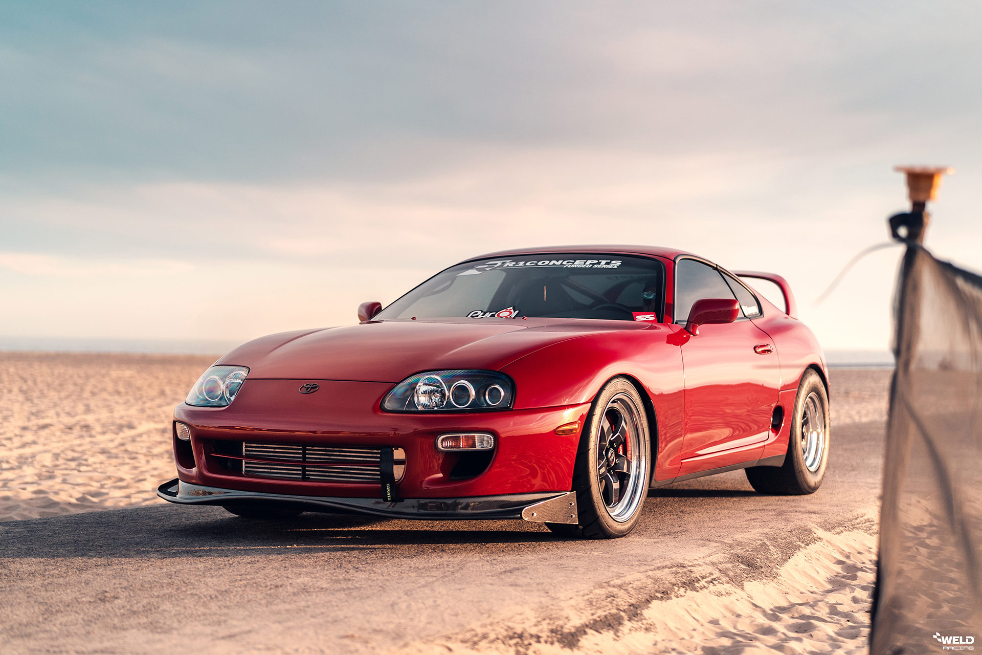 Renaissance Red Toyota Supra Turbo - WELD S71 Forged Wheels