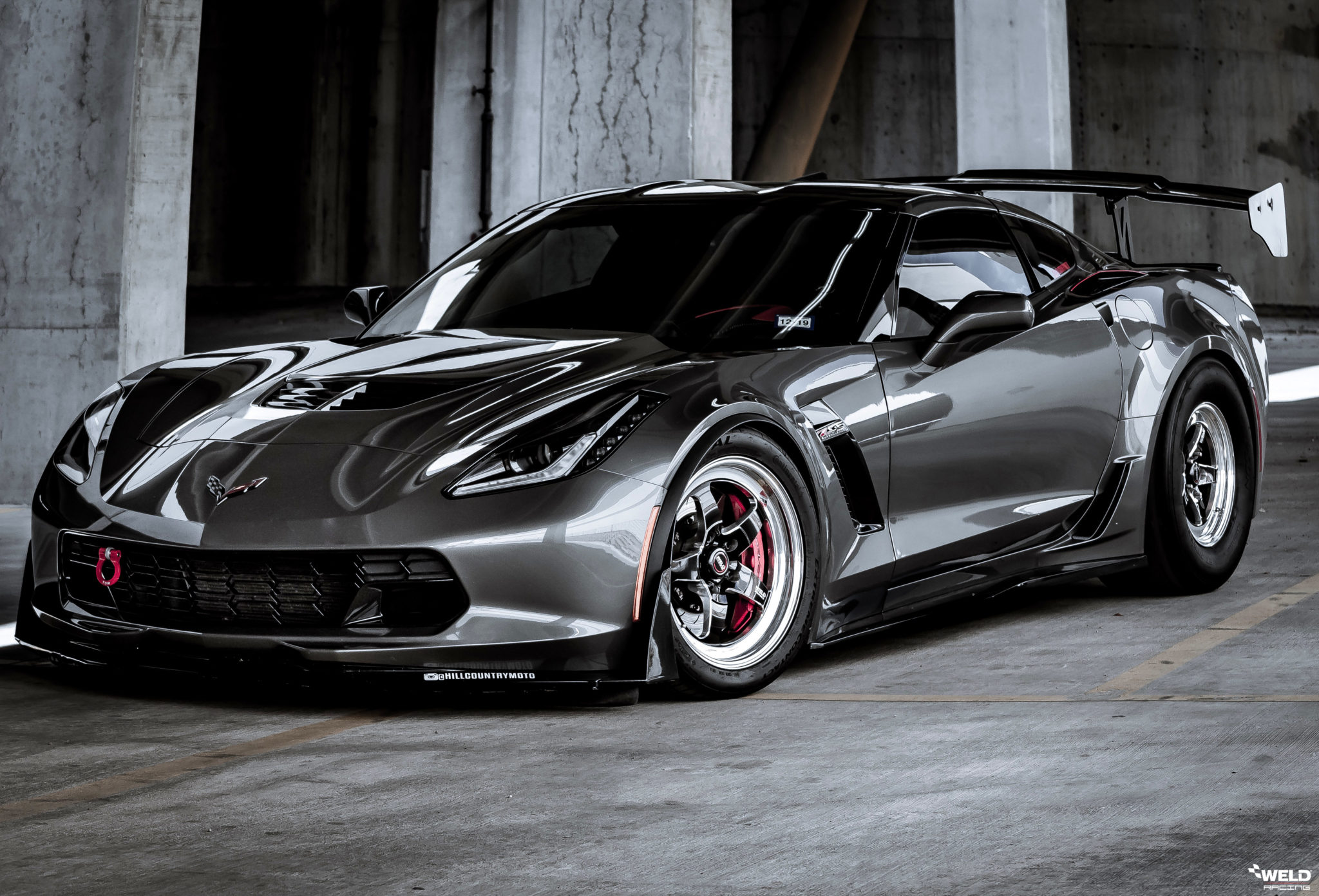 Watkins Glen Gray Metallic C7 Z06 Corvette WELD S71 Wheels