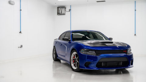 Blue Dodge Charger Hellcat - WELD S79 Beadlock Forged Drag Racing Wheels
