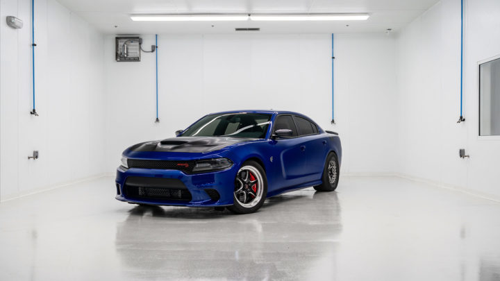 Blue Dodge Charger Hellcat - WELD S79 Beadlock Forged Drag Racing Wheels