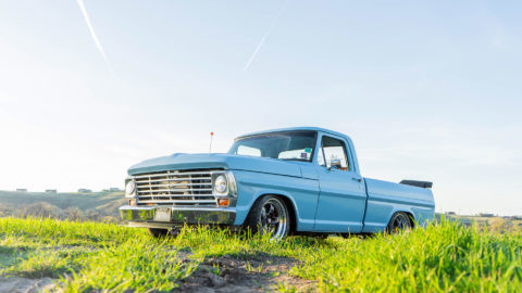 Powder Blue 1969 Ford F100 Pick Up Truck - WELD S71 Forged Wheels