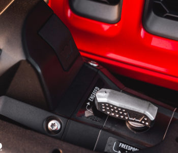 Red Jeep Gladiator - WELD Ledge Beadlock Offroad Wheels in Matte Black