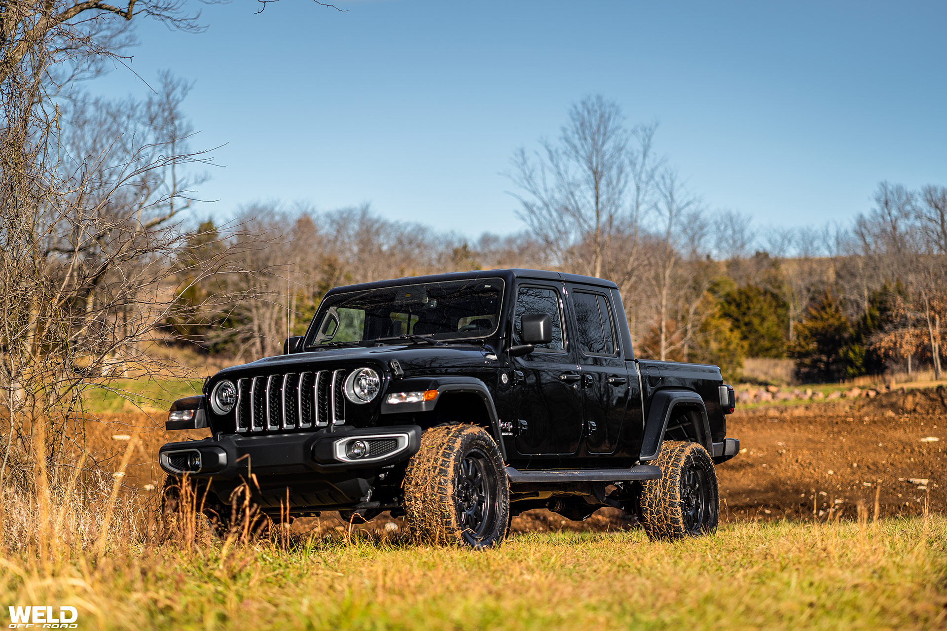 Black Jeep Gladiator Off-Road Stealth Satin Black | WELD Wheels