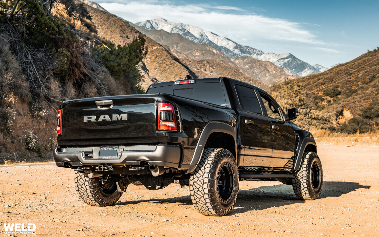 Black Dodge Ram TRX Weld Ledge 6 Satin Black WELD Racing Wheels