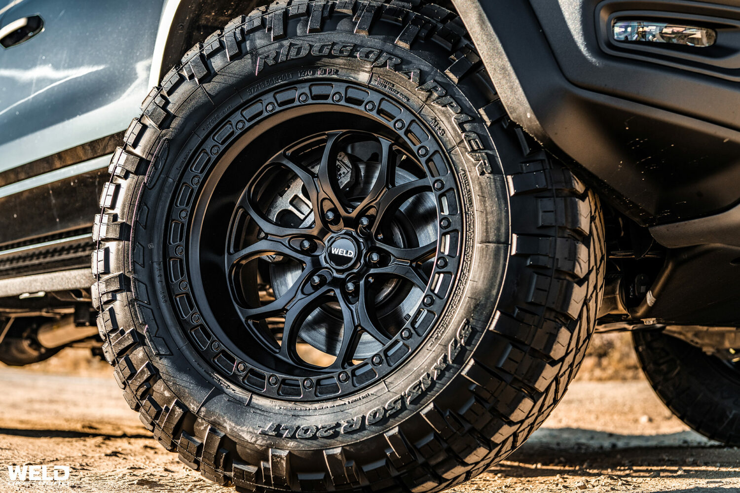 Black Dodge RAM TRX - WELD Ledge 6 - Satin Black - WELD Racing Wheels