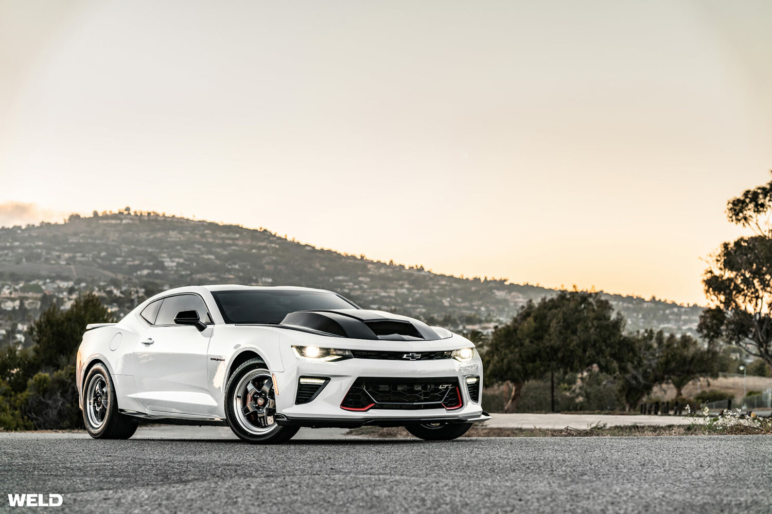 Chevrolet White Camaro LT1 WELD Ventura Wheels WELD Wheels