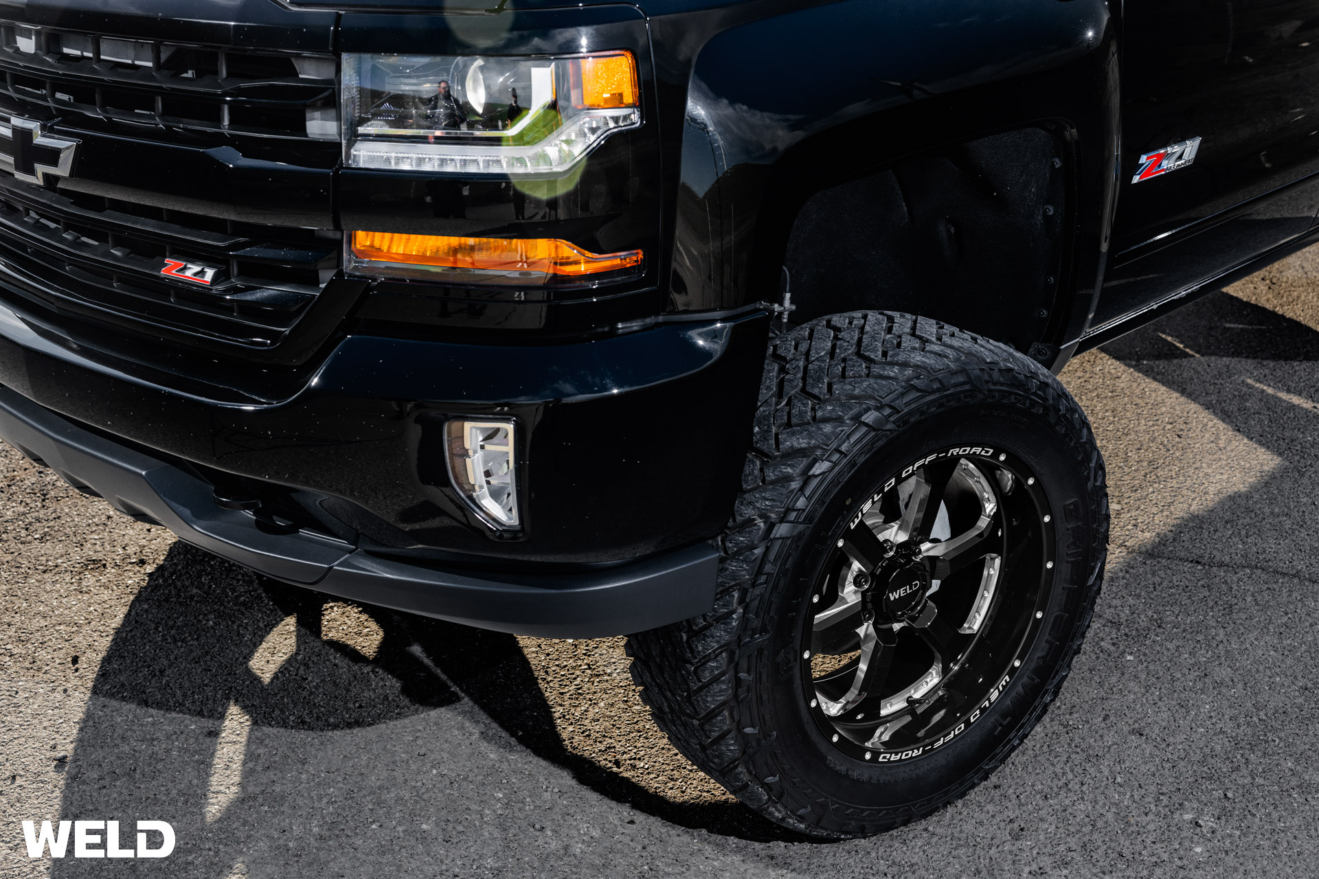 Black Chevrolet Silverado - Weld Off-Road Granada 6 Wheels - WELD ...