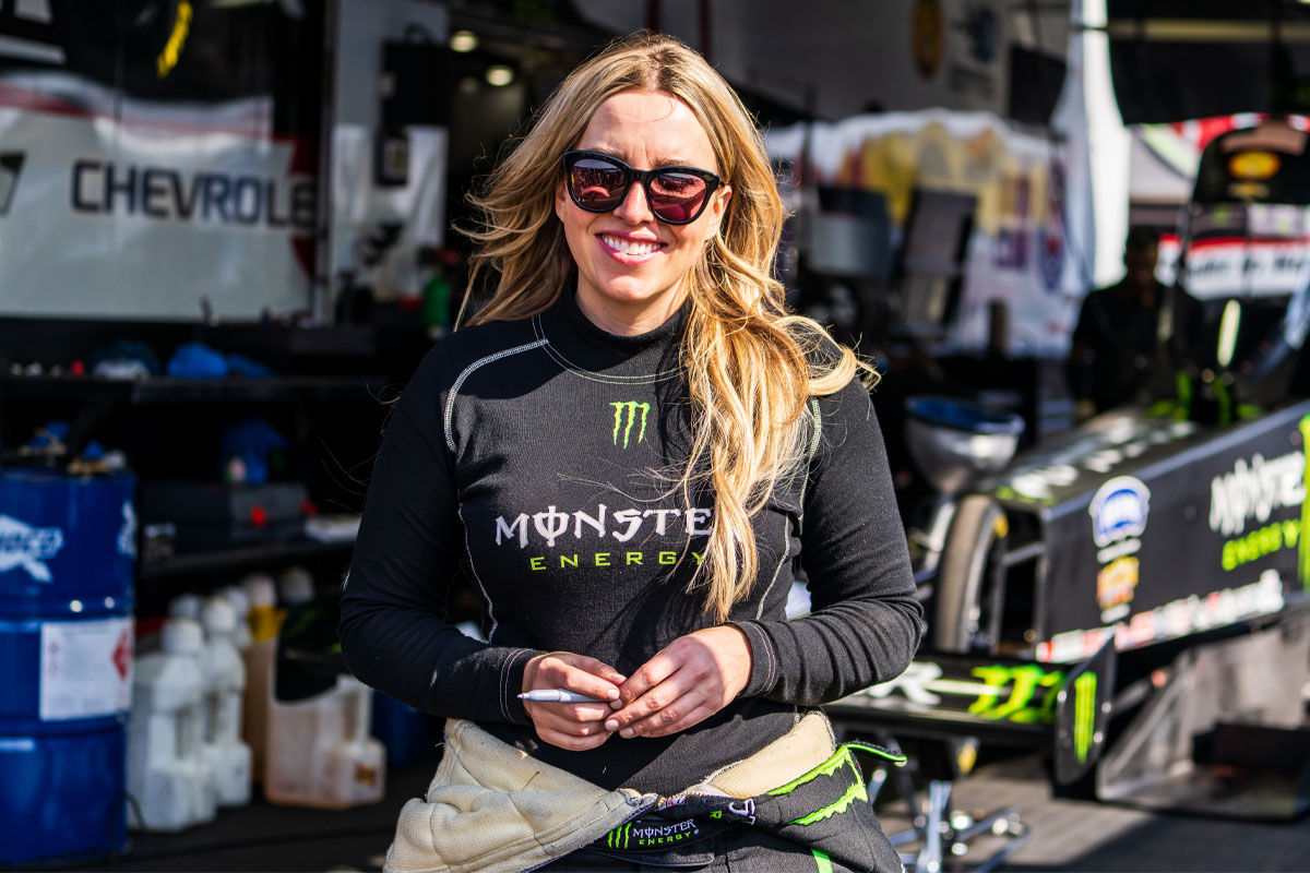 Brittany Force Race Car Driver